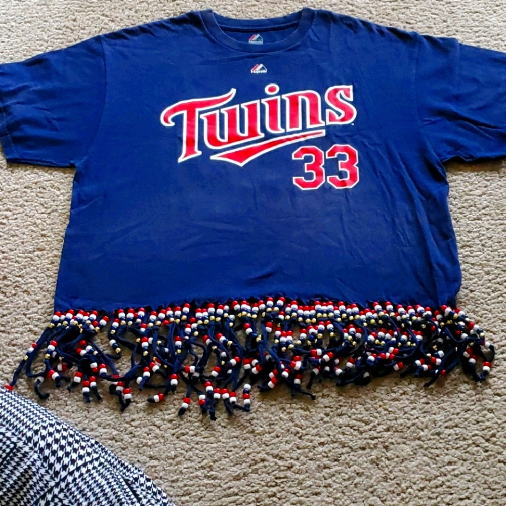 Navy blue Twins  t-shirt   MORNEAU 33